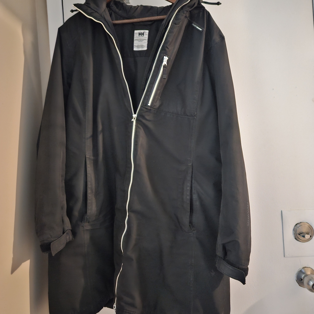 Helly Hansen Black Hooded Coat